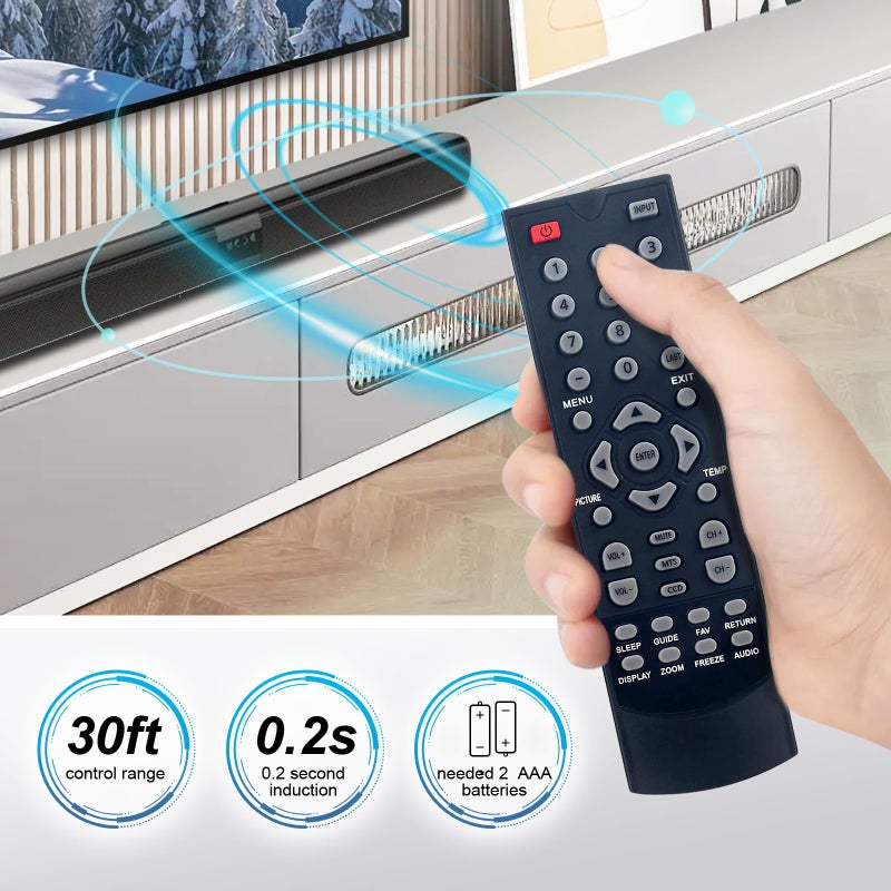 Beyution LD50RM Replacement Remote Control Fit for APEX LCD LED TV LE1912 LD2D8RM LE1912D LE2412 LE2412D LE3212D LE2312 LE2612D LE1910 LE241 RTLD50RM - Image 5